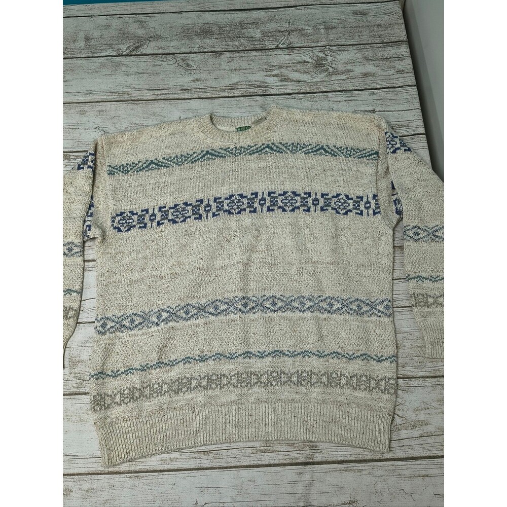 Vintage TT&Co Sport Fair Isle Cotton Sweater Size Large